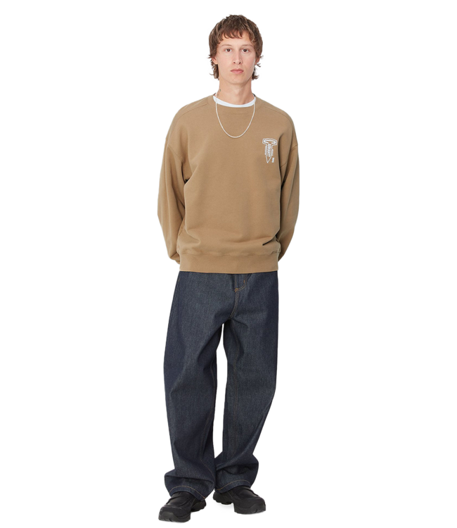 CARHARTT WIP Cross Screw Sweater - Peanut/White