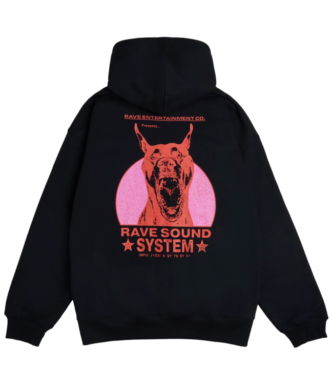 RAVE Rss Zip Hoodie - Black