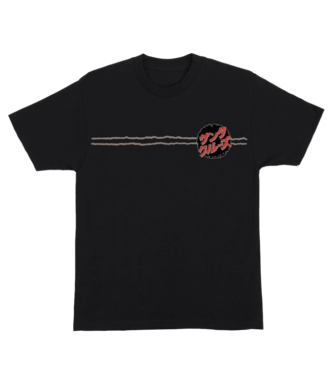 SANTA CRUZ Godzilla Destroyer Stripes T-Shirt - Black
