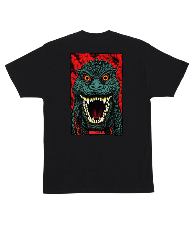 SANTA CRUZ Godzilla Destroyer Stripes T-Shirt - Black