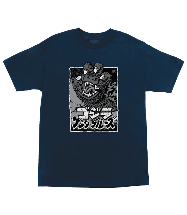 SANTA CRUZ Godzilla Hand Front T-Shirt - Navy