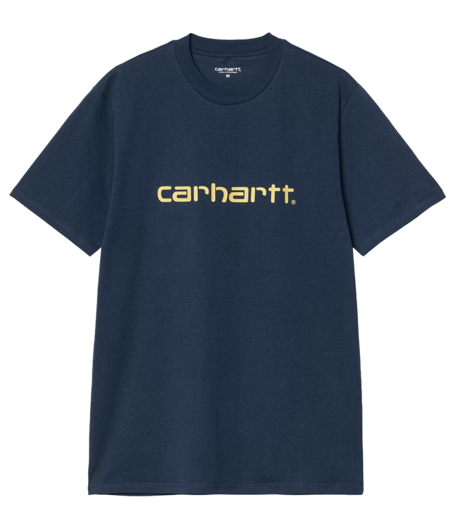CARHARTT WIP Script T-Shirt - Ink / Air Yellow