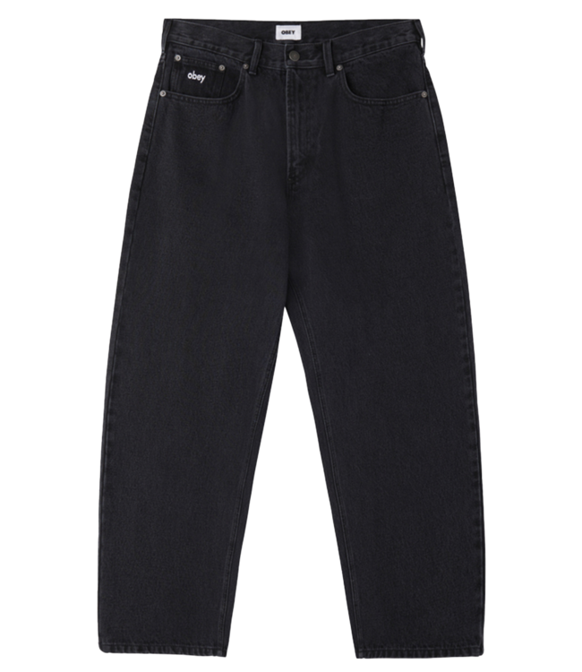 OBEY Bigwig Baggy Denim - Faded Black