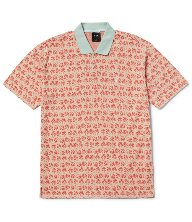 HUF Microdose Knit S/S Polo - Red