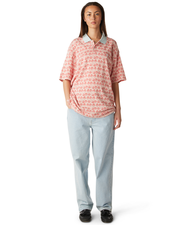 HUF Microdose Knit S/S Polo - Red
