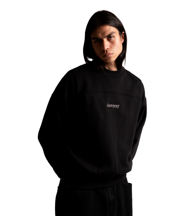 WASTED PARIS Switchblade Boxy Crewneck - Black