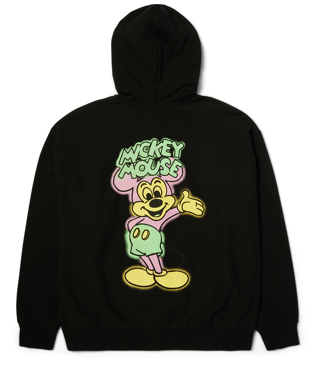 HUF Mickey Spray Fz Hoodie - Black