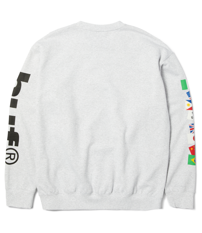 HUF Worldwide Tour Crewneck - Heather Grey