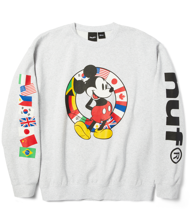 HUF Worldwide Tour Crewneck - Heather Grey