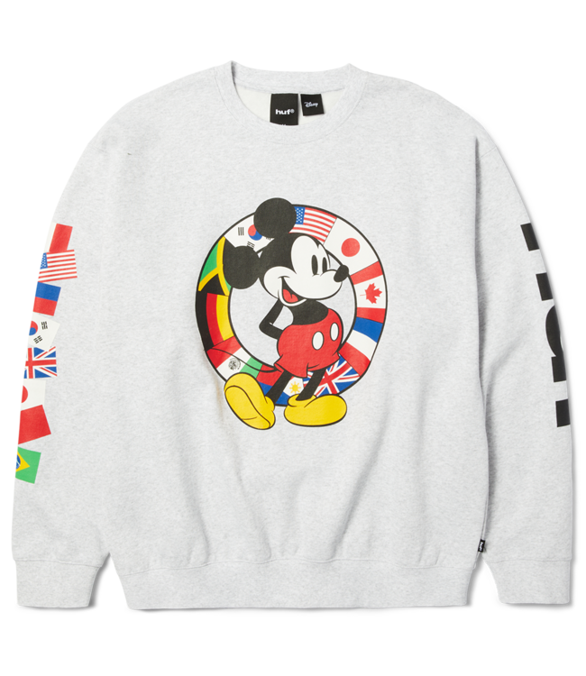 HUF Worldwide Tour Crewneck - Heather Grey