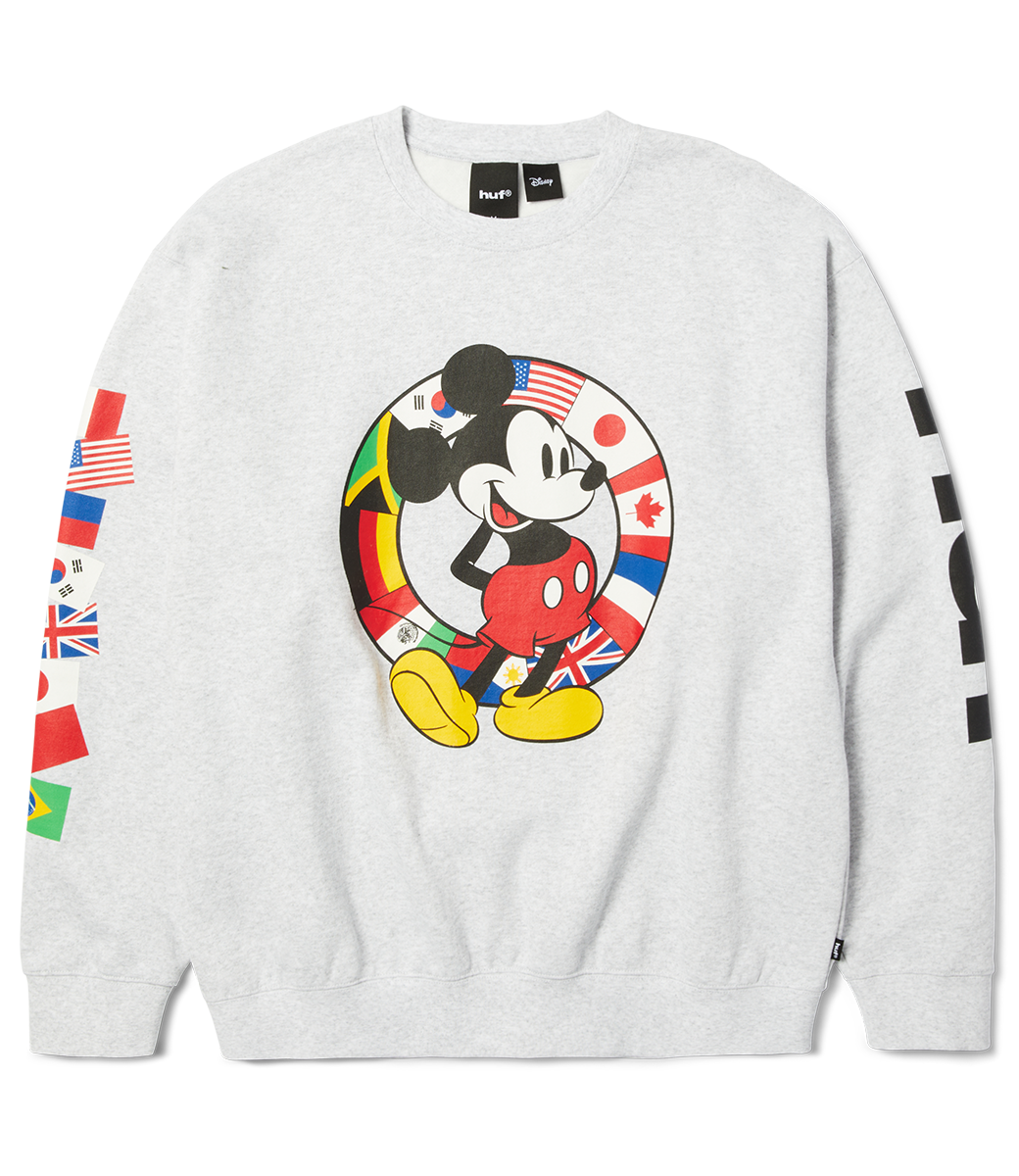 HUF Worldwide Tour Crewneck - Heather Grey