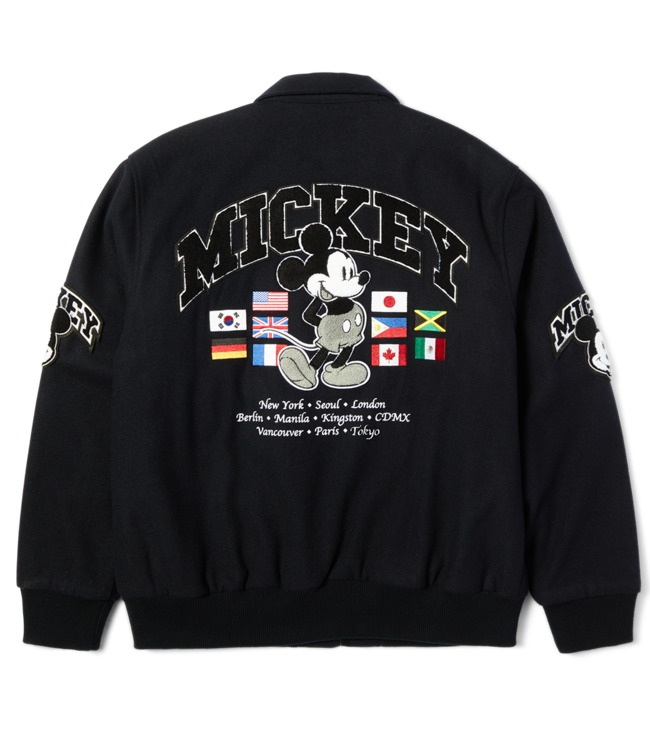 HUF Worldwide Tour Varsity Jacket - Navy