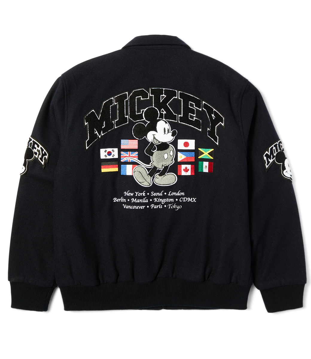 HUF Worldwide Tour Varsity Jacket - Navy