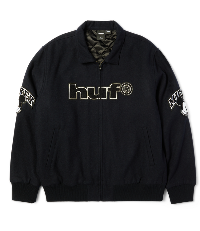 HUF Worldwide Tour Varsity Jacket - Navy