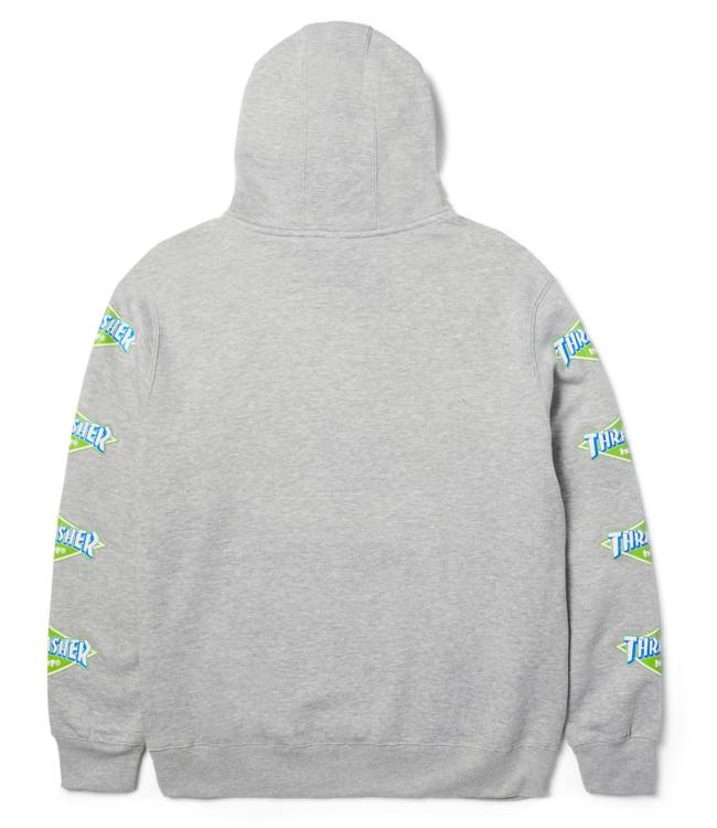 HUF Huf X Thrasher Logo Po Hoodie - Heather Grey