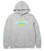 HUF Huf X Thrasher Logo Po Hoodie - Heather Grey HUF Huf X Thrasher Logo Po Hoodie - Heather Grey