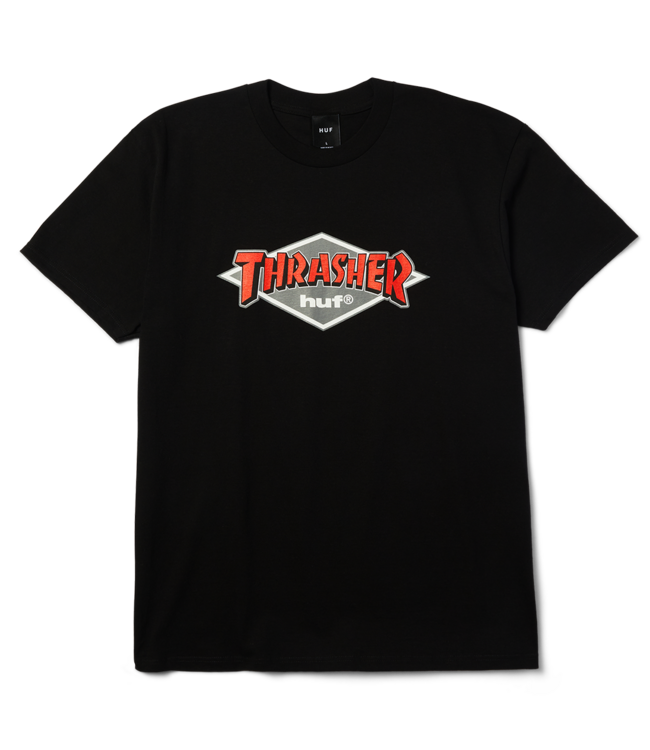 HUF Huf X Thrasher Logo Ss Tee - Black