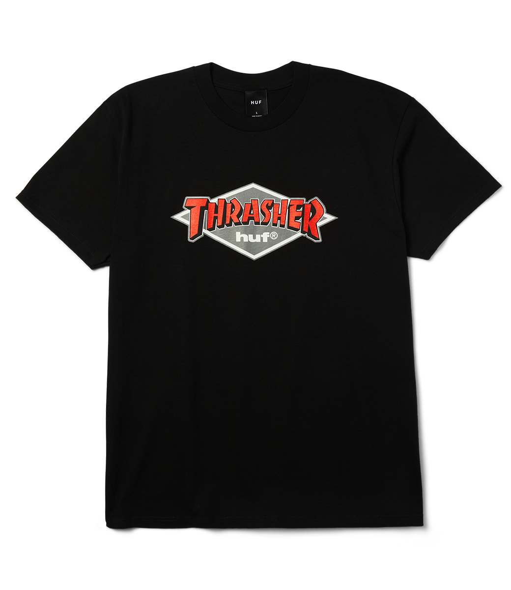 HUF Huf X Thrasher Logo Ss Tee - Black