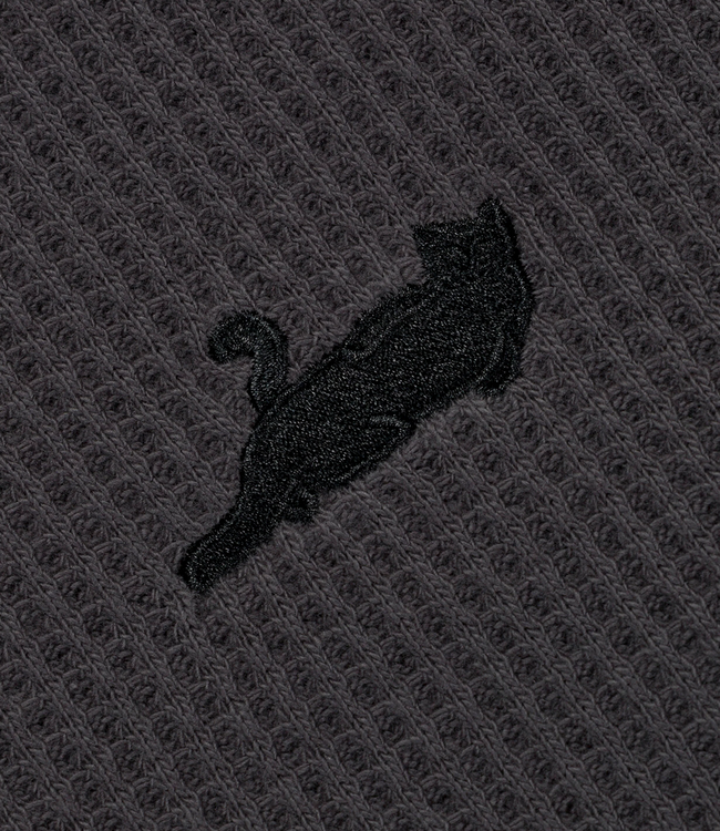 RIPNDIP Castanza Waffle Knit Long Sleeve - Charcoal