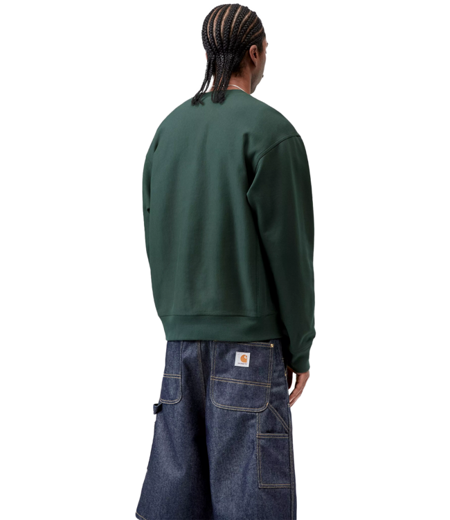 CARHARTT WIP American Script Sweat - Kale Green