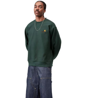 CARHARTT WIP American Script Sweat - Kale Green