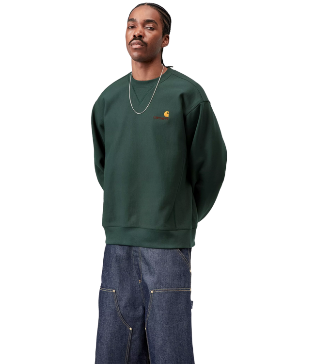 CARHARTT WIP American Script Sweat - Kale Green