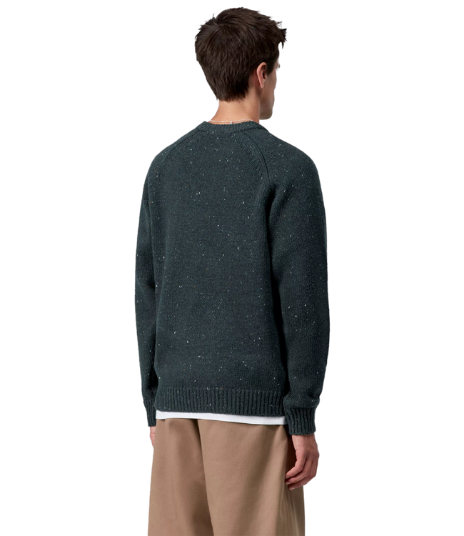 CARHARTT WIP Anglistic Sweater - Speckled Deep Lagoon