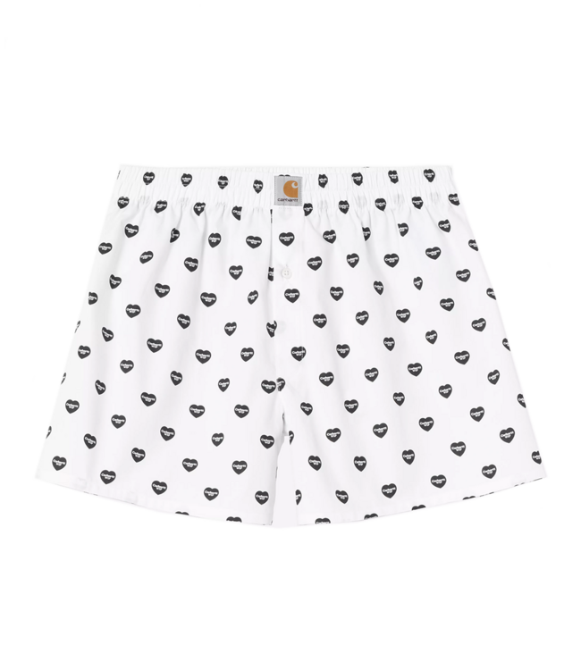 CARHARTT WIP Cotton Boxer - Heart Print/White/Black
