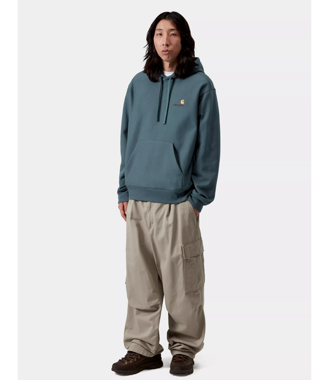 CARHARTT WIP Hooded American Script Sweat - Office Blue