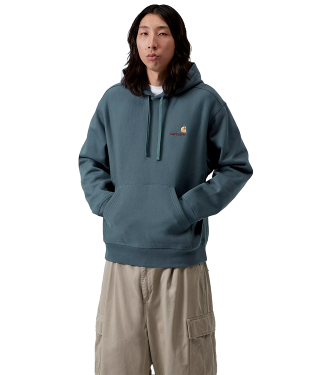 CARHARTT WIP Hooded American Script Sweat - Office Blue