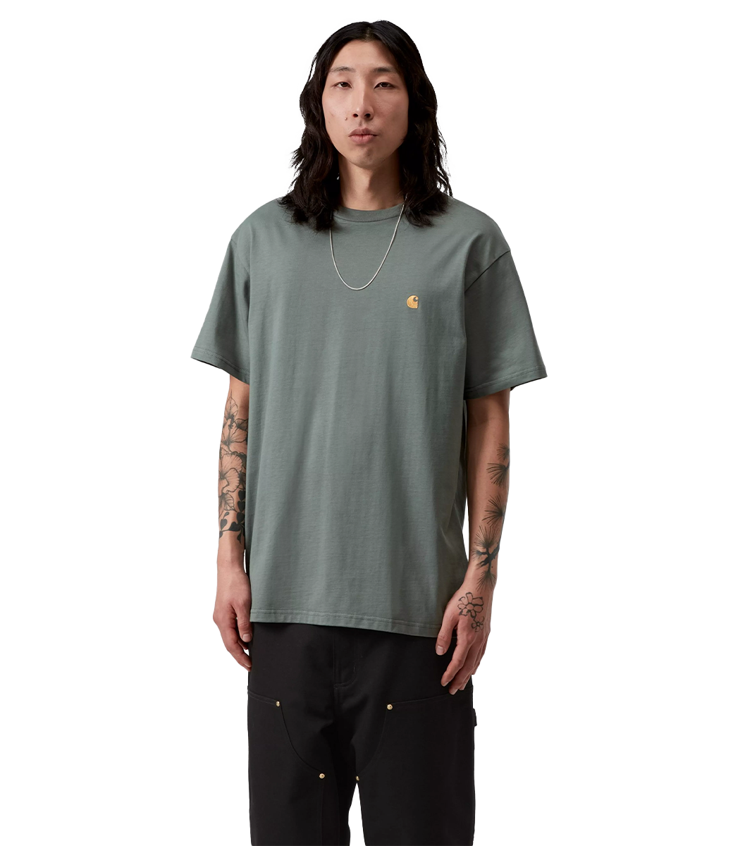 CARHARTT WIP S/S Chase T-Shirt - Velvet Green/Gold