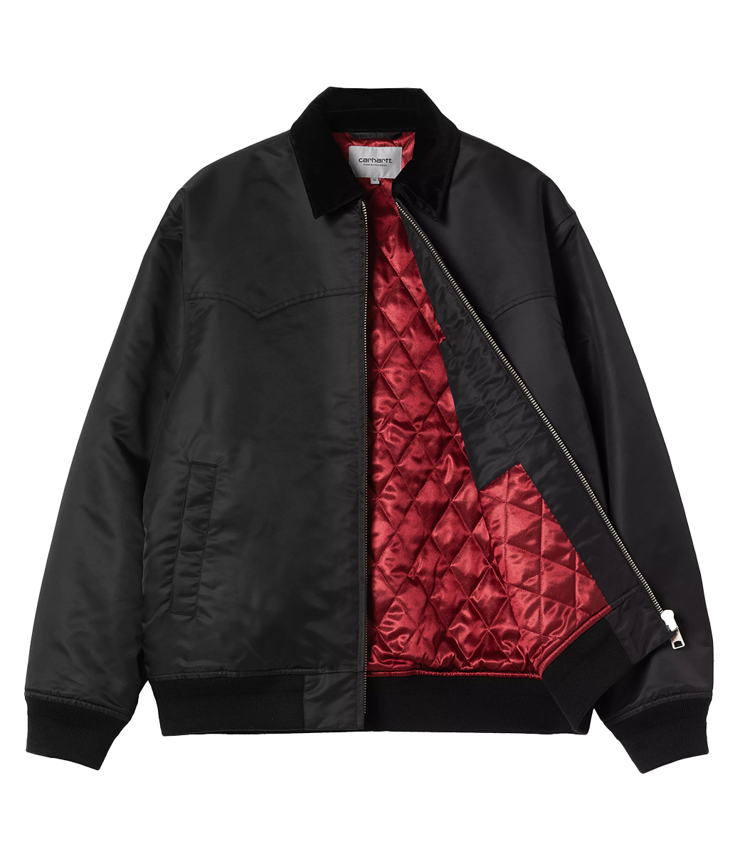 CARHARTT WIP Santa Fe Alumni Jacket - Black/Scarlet