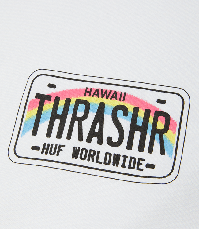 HUF License Plate Ss Tee - White