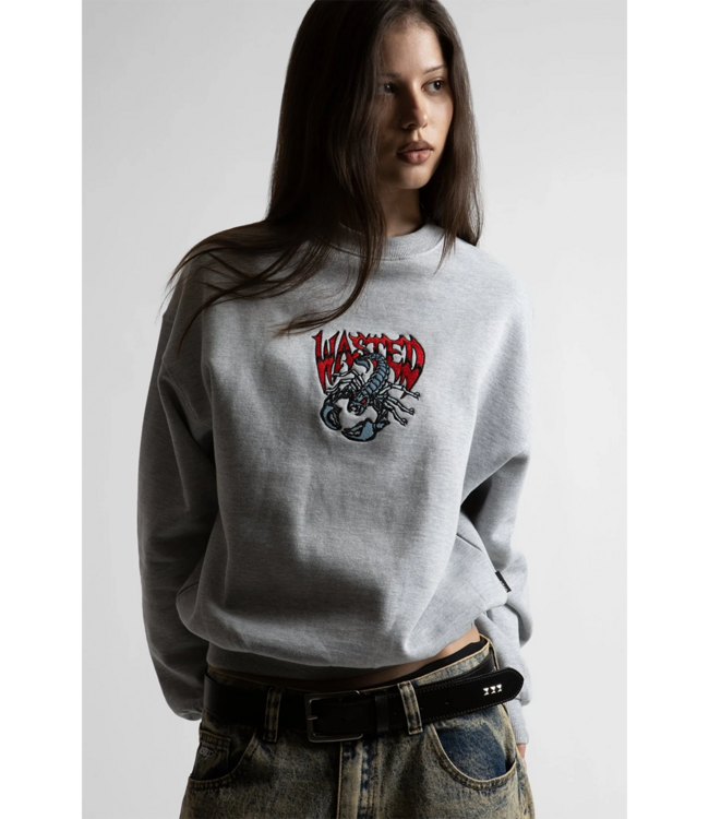 WASTED PARIS Bane Crewneck - Ash Grey