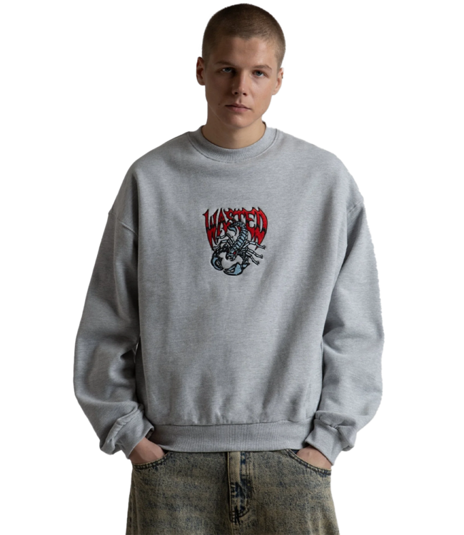 WASTED PARIS Bane Crewneck - Ash Grey