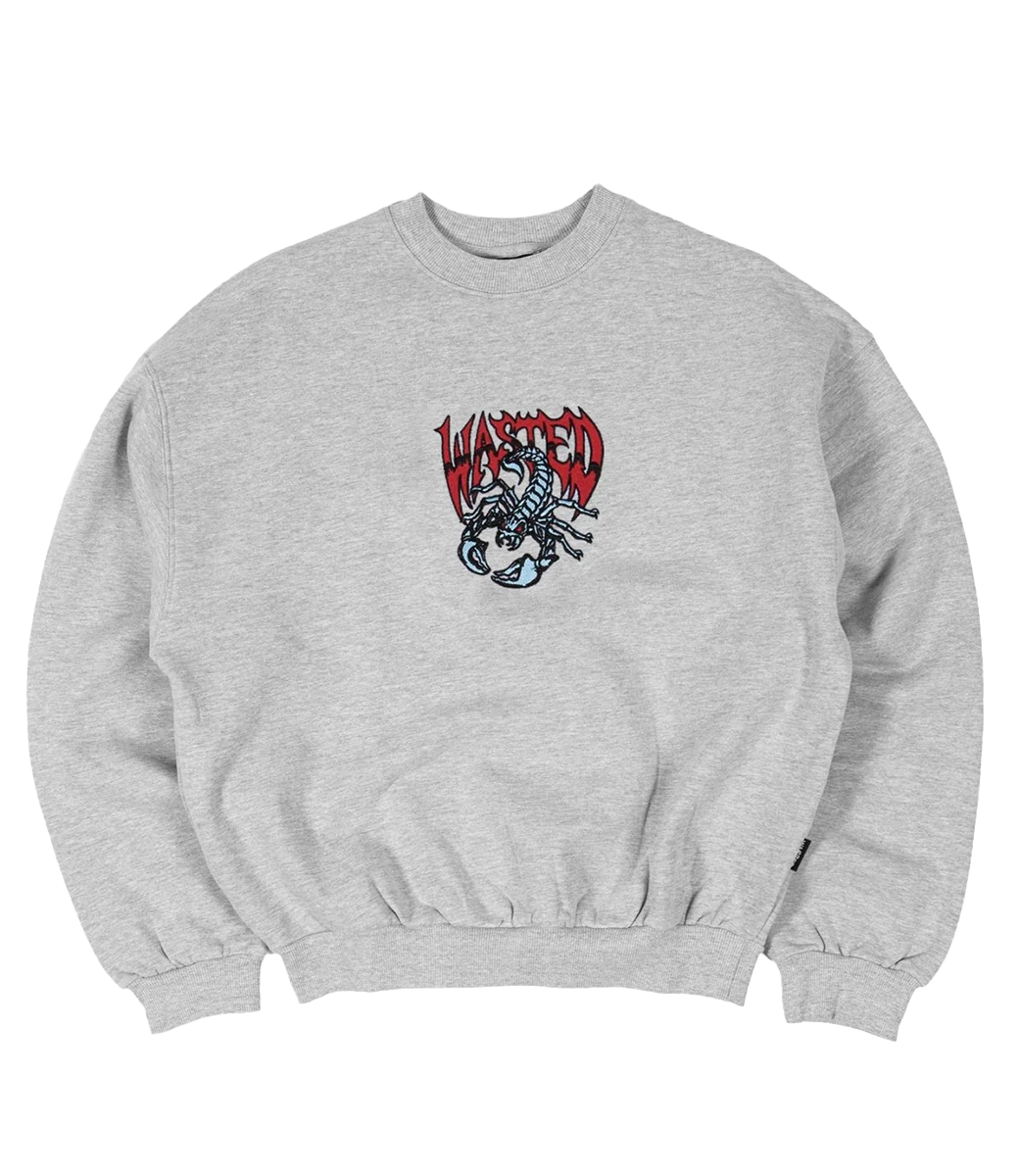 WASTED PARIS Bane Crewneck - Ash Grey