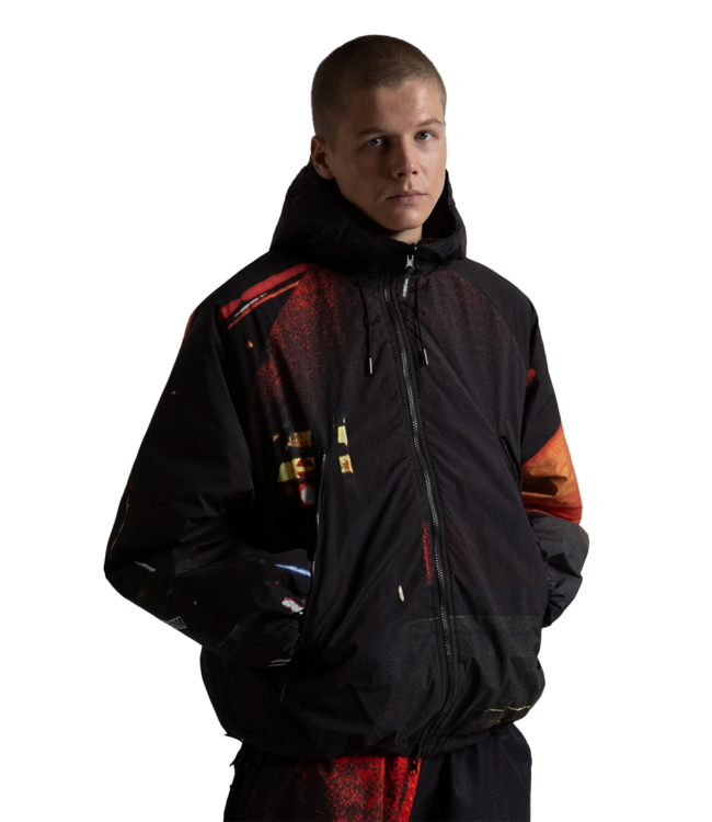 WASTED PARIS Monsieur Bonheur X Wasted Windbreaker - Black