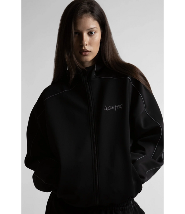 WASTED PARIS Switchblade Hooded Track Jacket - Black