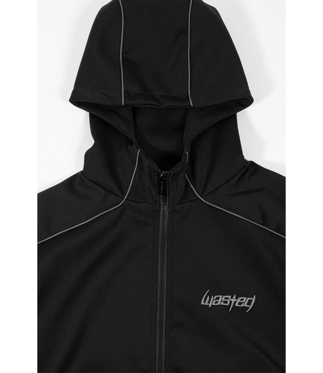 WASTED PARIS Switchblade Hooded Track Jacket - Black