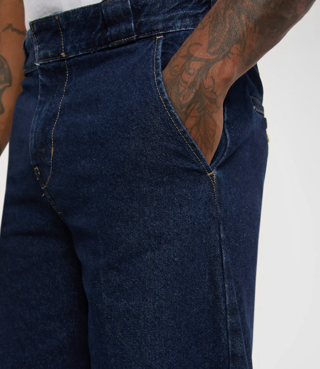 DICKIES 877 Barrel Leg Work Jeans - Dark Indigo