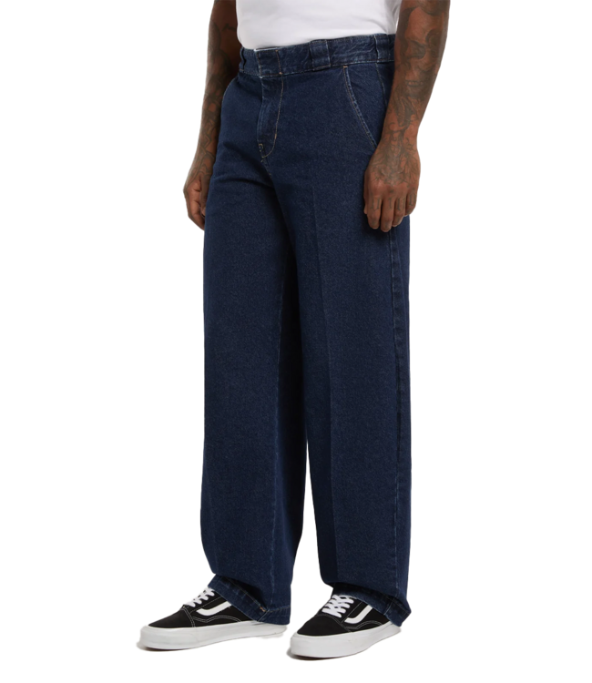 DICKIES 877 Barrel Leg Work Jeans - Dark Indigo