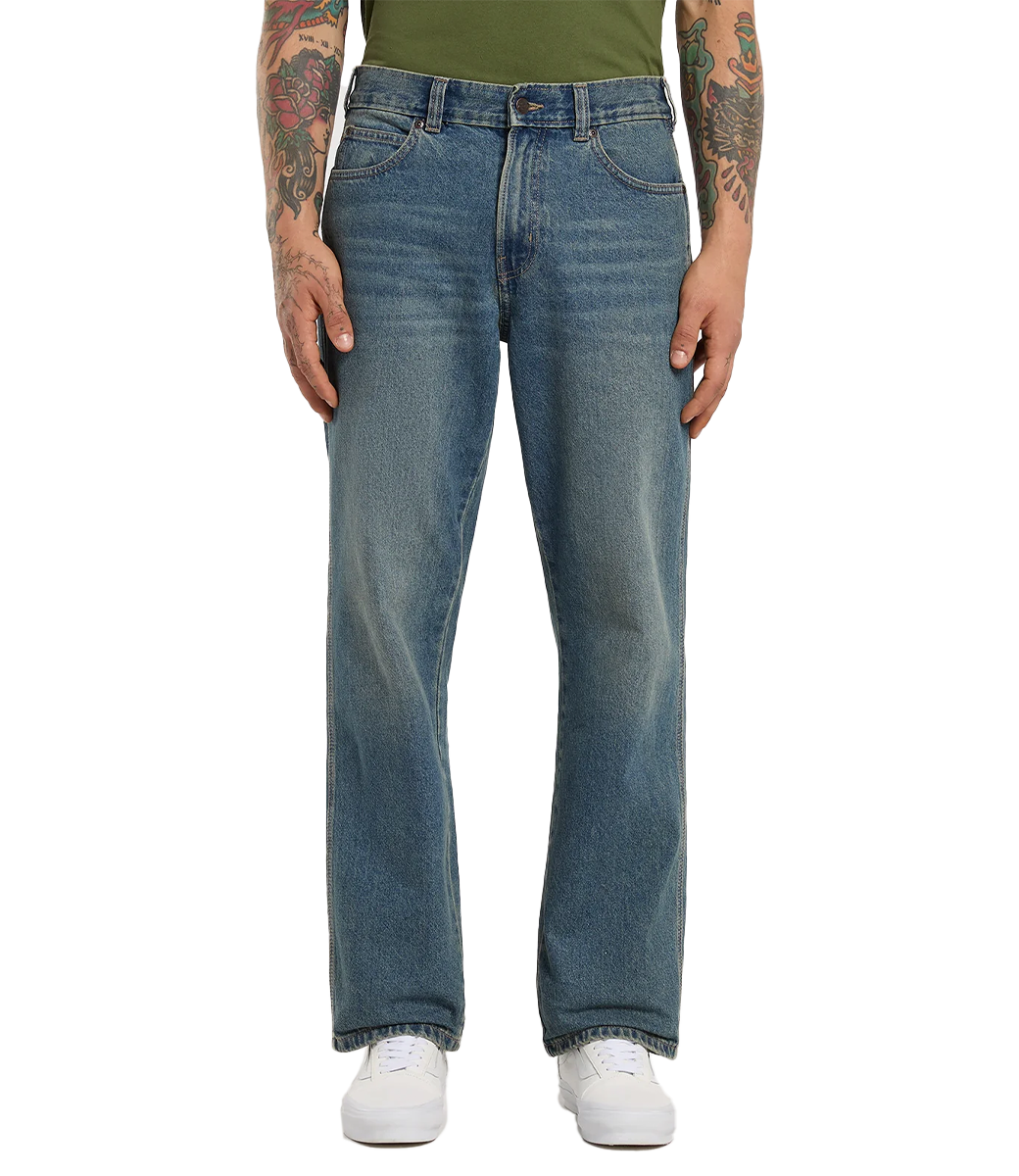 DICKIES 954 Relaxed Straight Work Pant - Khaki Tntd Blue
