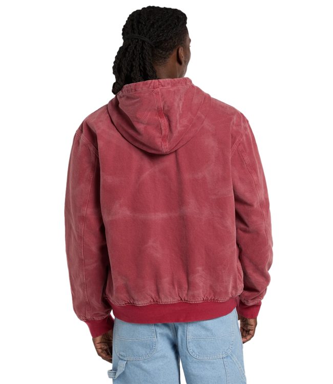 DICKIES Lined Denim Hooded Bomber - Garnet