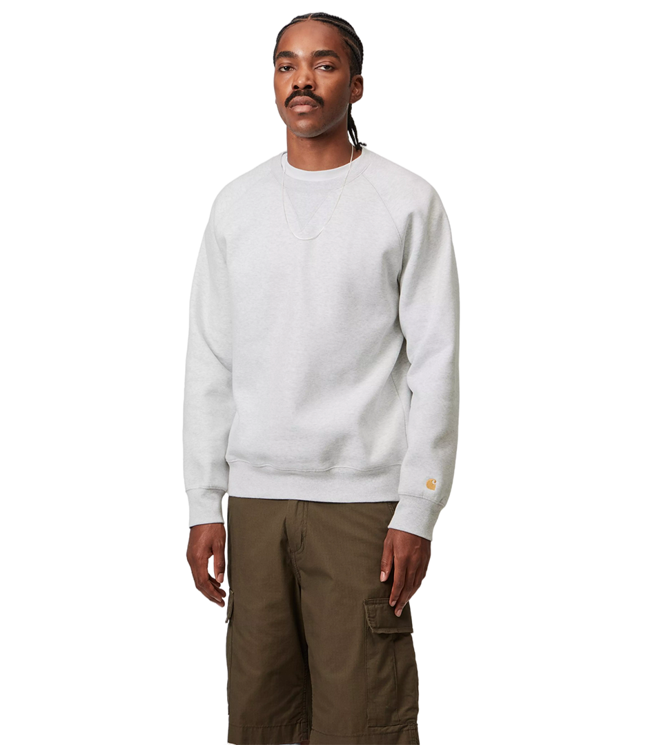 CARHARTT WIP Chase Sweat - Ash Heather/Gold