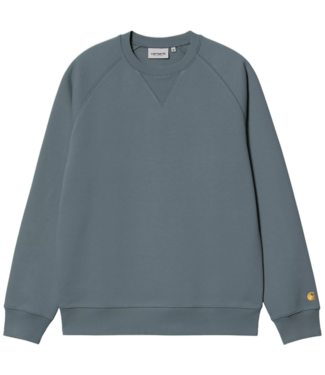 CARHARTT WIP Chase Sweat - Cozy Blue/Gold