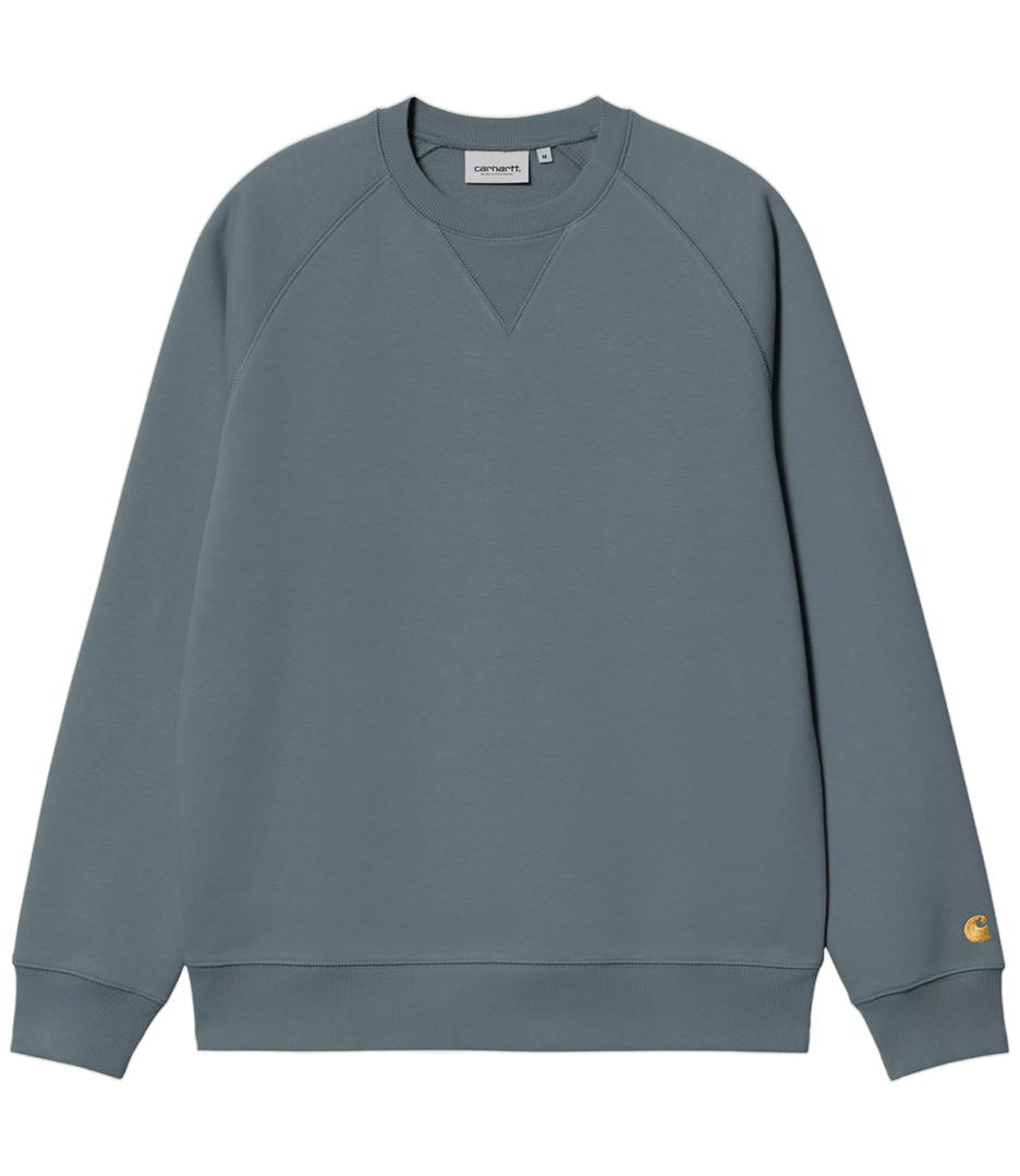CARHARTT WIP Chase Sweat - Cozy Blue/Gold