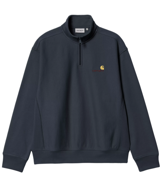 CARHARTT WIP Half Zip American Script Sweat - Deep Night
