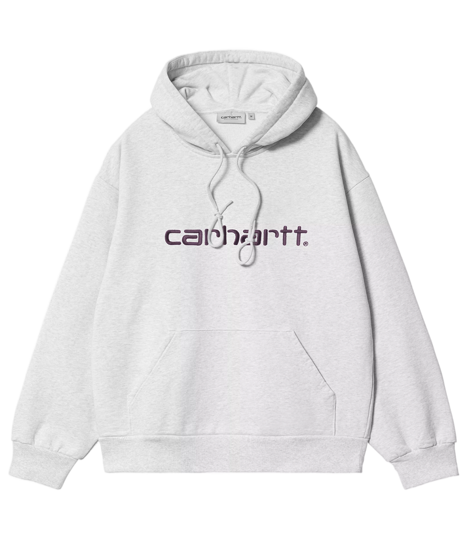 CARHARTT WIP Hooded Carhartt Sweat - Ash Heather/Cozy Purple