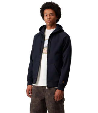 CARHARTT WIP Hooded Chase Jacket - Dark Navy/Gold