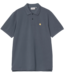 CARHARTT WIP S/S Chase Pique Polo - Cozy Blue/Gold